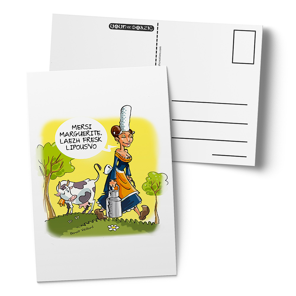 Carte Postale Youn Et Soazig L Objet Humoristique A Installer Sur Votre Refrigerateur