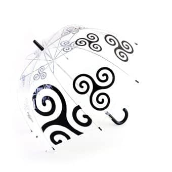 Parapluie transparent triskells