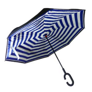 Parapluie inversé Marinière bleue