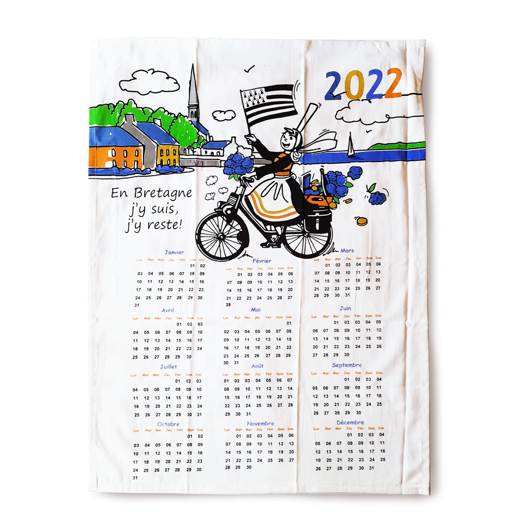 Torchon calendrier 2022 - Breizh Creations